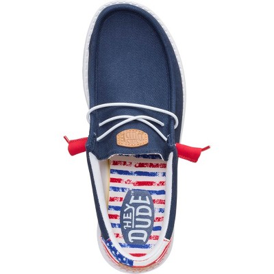 HEYDUDE Men Wally Americana Il, 4th of July Patriotic Shoes , Navy Blazer/Multi, 7 — фото 3