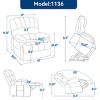 Coolbibila 23"Large Size Chenille Power Lift Recliner Chair,Dual Motor Massage Recliner Chair With Vibration Massage And Lumbar Heating - 4 of 4