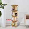 KTMBDW Rotating Bookshelf 360 Display 4 Tier Floor Standing Bookcase Storage Rack for Kids&Adults Solid Wood Bookshelf Organizer, Nature - 4 of 4