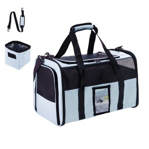 Unique Bargains Cat Carrier with Portable Food Bowl 1 Pc - 1 of 4