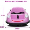 12V Bumper Car for Toddlers, Kids Electric Ride on Battery Toy with Parent Remote Control, 360 Degree Spin, 2-Speed, Music & LED Lights - 2 of 4