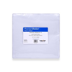 Pharma-Wipe Sterile Dry Wipes 12" x 12" – Low-Lint, High-Capacity Wipes for Cleanrooms & Controlled Areas, 1050 Count - 1 of 4
