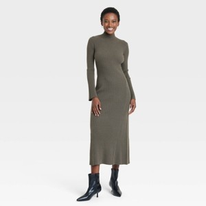Women's Long Sleeve Maxi Sweater Dress - A New Day™ - 1 of 3