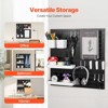 VEVOR Pegboard Combination Kit, 11" x 11" Plastic Pegboard, 4 Panels, Peg Board Wall Organizer Kit with Accessories, Black - 3 of 4