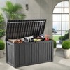 Naysaye Deck Boxes, 150 Gal Outdoor Storage Deck Box, Small Patio Storage Bin for Garden Tools, Black, 54.25"*26.5"*28.74" - 4 of 4