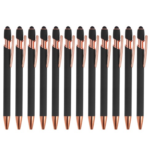 Unique Bargains Metal Black Ink Medium Screen-touching Tip Ballpoint ...