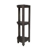 32" SnazzyCorner Tall Teak Shower Shelf Light Gray - CoastalVogue - 3 of 4