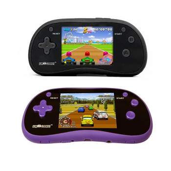 I'm Game 2-PACK Handheld Game Console with 180 Built-in Games (Purple and Black Bundle)