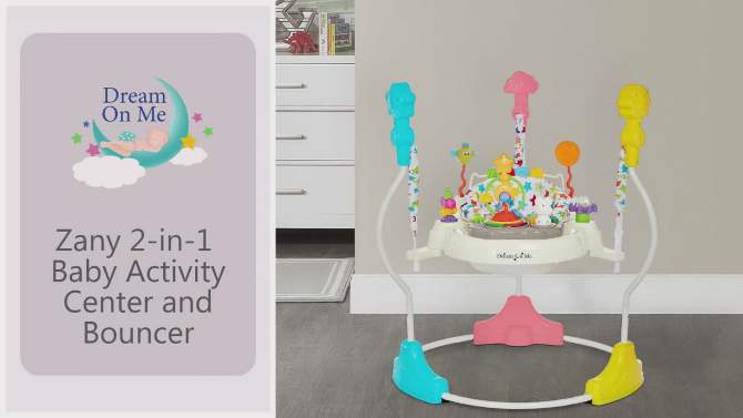 Dream On Me Zany 2-In-1 Activity And Center Bouncer, 2 of 11, play video