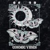 Juniors Womens Lost Gods Cosmic Vibes Moths T-Shirt - 2 of 4