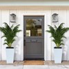 Rectangular Planters Set of 2 Large Modern Plant Pots with Drainage Holes＆Water Level Monitor＆Wheels Outdoor and Indoor for Patio, Porch - 2 of 4