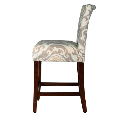 Suri 24" Brown Wood Counter Height Barstool
