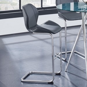 PAGED Bucket Bar Stools Set of 4, Modern Counter Height Bar Chair with Low Back and Metal Footrest for Bar, Kitchen, Dining Room - 1 of 4