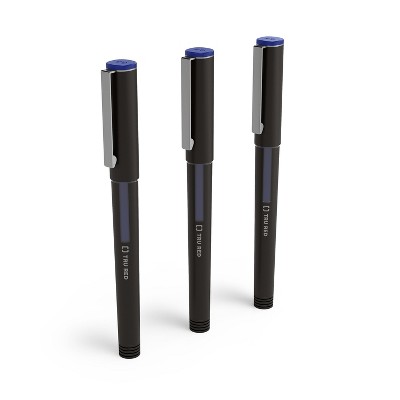 TRU RED Rollerball Pens Fine Point Blue 3/Pack (TR57320)