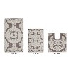 Medallion Collection 3 Piece 100% Cotton Tufted Bathroom Rug Set  with Non-Slip Backing, Machine Washable, Tumble Dry Bath Mat - 2 of 4