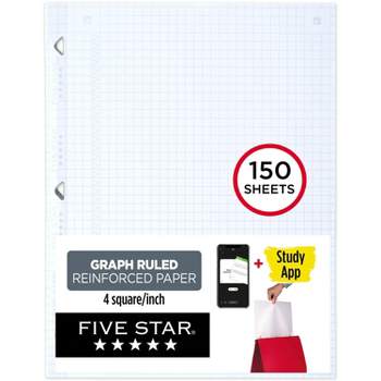 Five Star 150ct Graph Ruled Filler Paper Reinforced