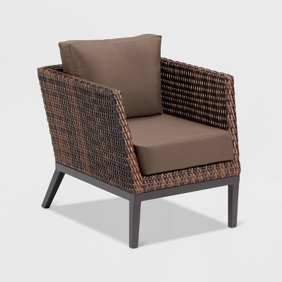 threshold open weave wicker chair