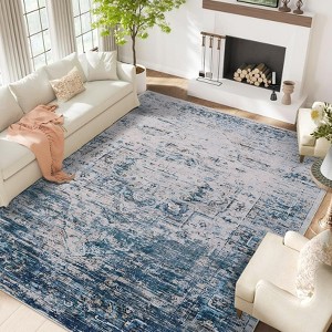 GOCAPTAIN Area Rug for Living Room, Ombre Vintage Distressed Washable Non-Slip Bedroom Rug, Ultra-Thin Soft Large Area Rug for Bedroom Dining Room - 1 of 4