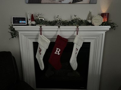 Knit Monogram Christmas Stocking White V - Wondershop™ : Target