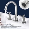 Oil-Rubbed Bronze 2-Handle Widespread Bathroom Faucet for Lavatory Sink, 3-Hole Installation with 360� Swivel Spout and Pop-Up Drain - 3 of 4