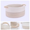 Unique Bargains Woven Handles Shelf Closet Storage Basket - 3 of 4