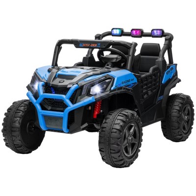 Blue 24V 2-Seater Ride-On Off-Road Toy Truck