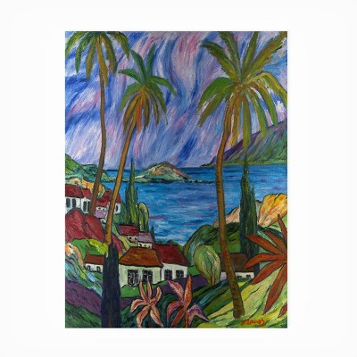 Manor Shadian Tropical Paradise Mixed Media Canvas Art