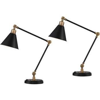 Zain Brass Table Lamps with USB Ports, Set of 2 + Reviews