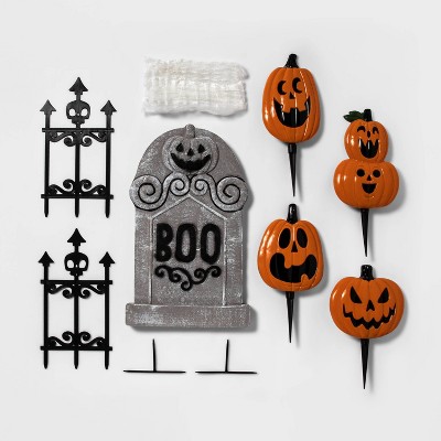 14pc Pumpkin Scene Setter Kit Halloween Decorative Prop - Hyde ...