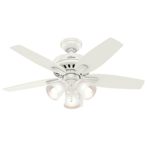 42 Newsome Fresh White Ceiling Fan With Light Hunter Fan