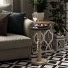 JIONJOY Classic Pedestal Side Table - Rustic Tray Top End Table for Living Room, Bedroom or Entryway - 3 of 4