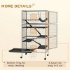 LAOTIES 6 Tier Large Chinchilla Cage with Hammock,Rolling Small Animal Cage with 6 Doors And Removable Tray,63" Heavy Duty Steel - 4 of 4