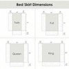Queen White Quilted Bed Skirt 18" Drop 60" X 80" - 4 of 4