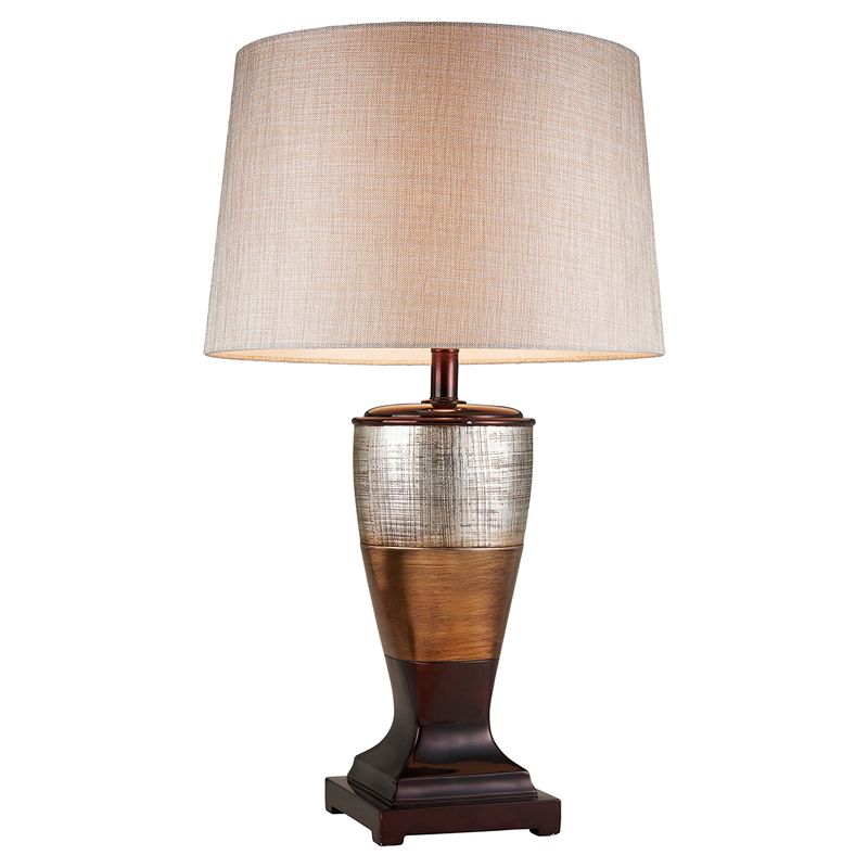 30&#34; Antique Polyresin Table Lamp with Multi Tone Base (Includes CFL Light Bulb) Brown - Ore International, 1 of 6