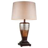 30" Antique Polyresin Table Lamp with Multi Tone Base (Includes CFL Light Bulb) Brown - Ore International