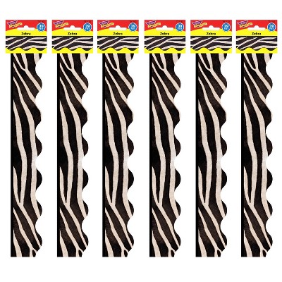 TREND Zebra Terrific Trimmers®, 39 Feet Per Pack, 6 Packs