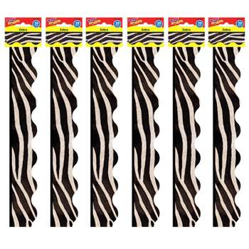 TREND Zebra Terrific Trimmers®, 39 Feet Per Pack, 6 Packs