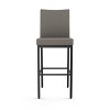 Amisco Perry Upholstered Counter Height Barstool Silver/Black: 26" Fixed Seat, Steel Frame, Polyester - 3 of 4