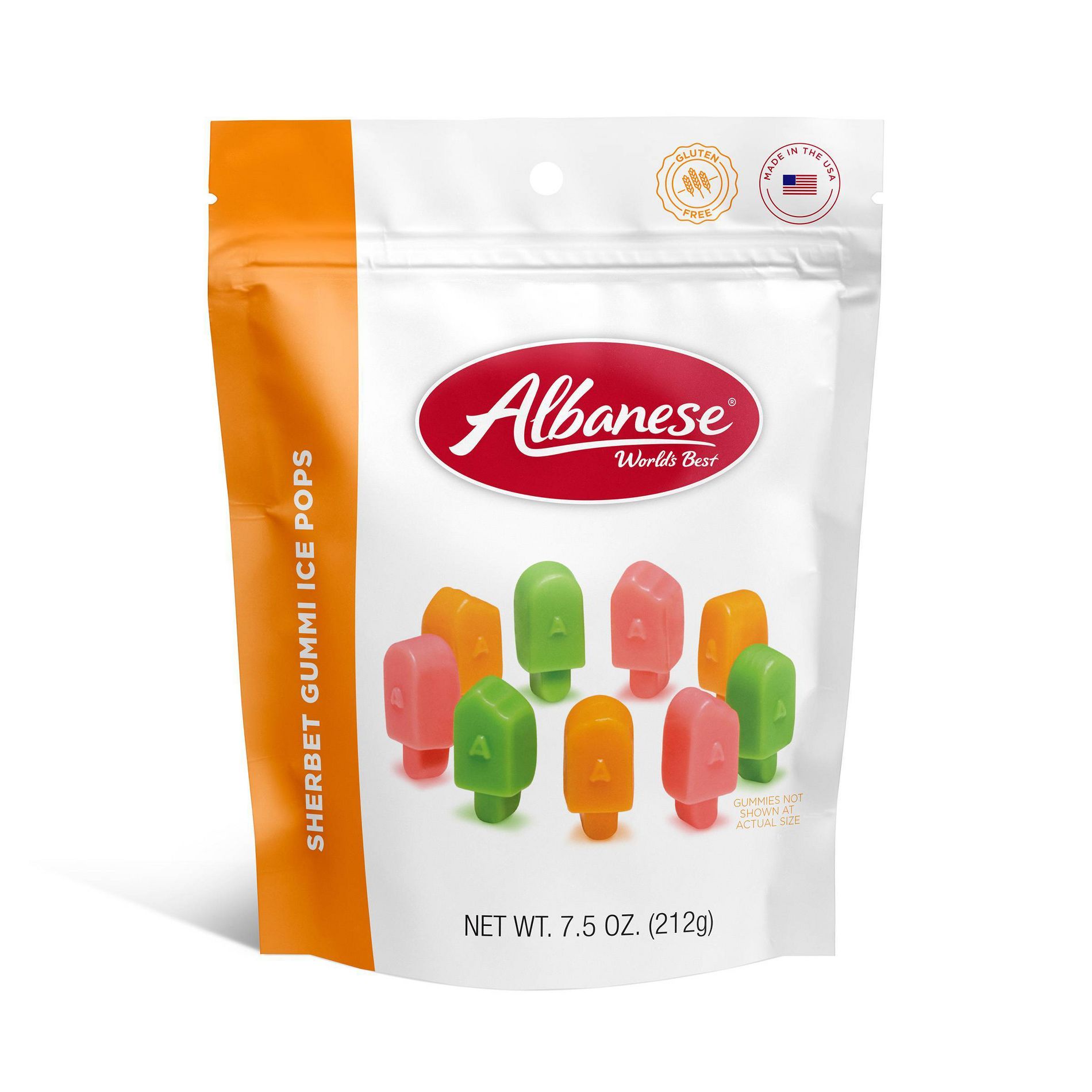 Albanese World's Best Sherbet Ice Cream Pops Candy - 7.5oz