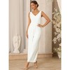 INSPIRE CHIC Women's Sleeveless Lace Backless Wide Legs Formal Evening Jumpsuit - 3 of 4