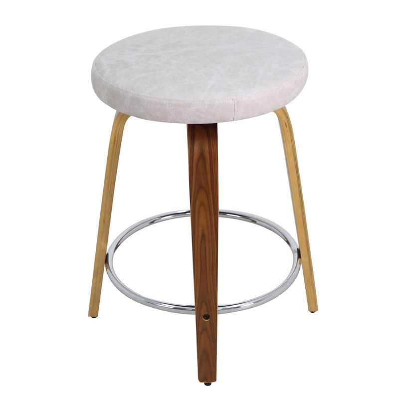 Round Counter Stool with Swivel Seat - WOVENBYRD, 5 of 11