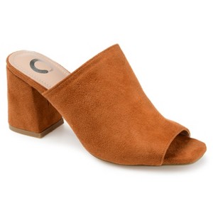 Journee Collection Womens Adelaide Peep Toe Slip On Block Heel Sandals - 1 of 4