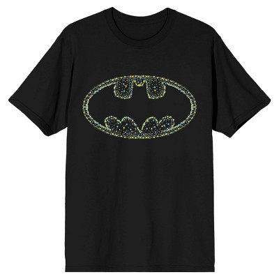 Batman Bat Icon Logo Men's Black Heavyweight Beefy T shirt