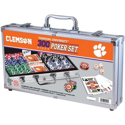 MasterPieces Casino Style 300 Piece Poker Chip Set - NCAA Clemson Tigers
