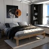 Infans King Size 14" Wooden Bed Frame Mattress Platform Wood Slats Support Natural - 3 of 4