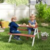 Aghana Digitals Kids Wooden Picnic Table & Bench Set, Weatherproof Outdoor Furniture with 220 lbs - 2 of 4