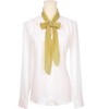 INSPIRE CHIC Women Pleated Pure Chiffon Long Solid Color Semi Sheer Stretchy Neck Scarves 1Pc - 2 of 4