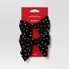 2ct Christmas Metallic Dot Bows Black - Wondershop™ - 4 of 4