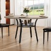 47'' Round Dining Table for 4-6 People, Round Farmhouse Dinner Table with Storage Shelf for Kitchen, Living Room (Table Only) - 3 of 4