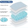 Vipbear memory foam bed pillow, adjustable cooling pillow, luxurious gel bed pillow supports fluffy pillows and washable pillowcases,White - 4 of 4
